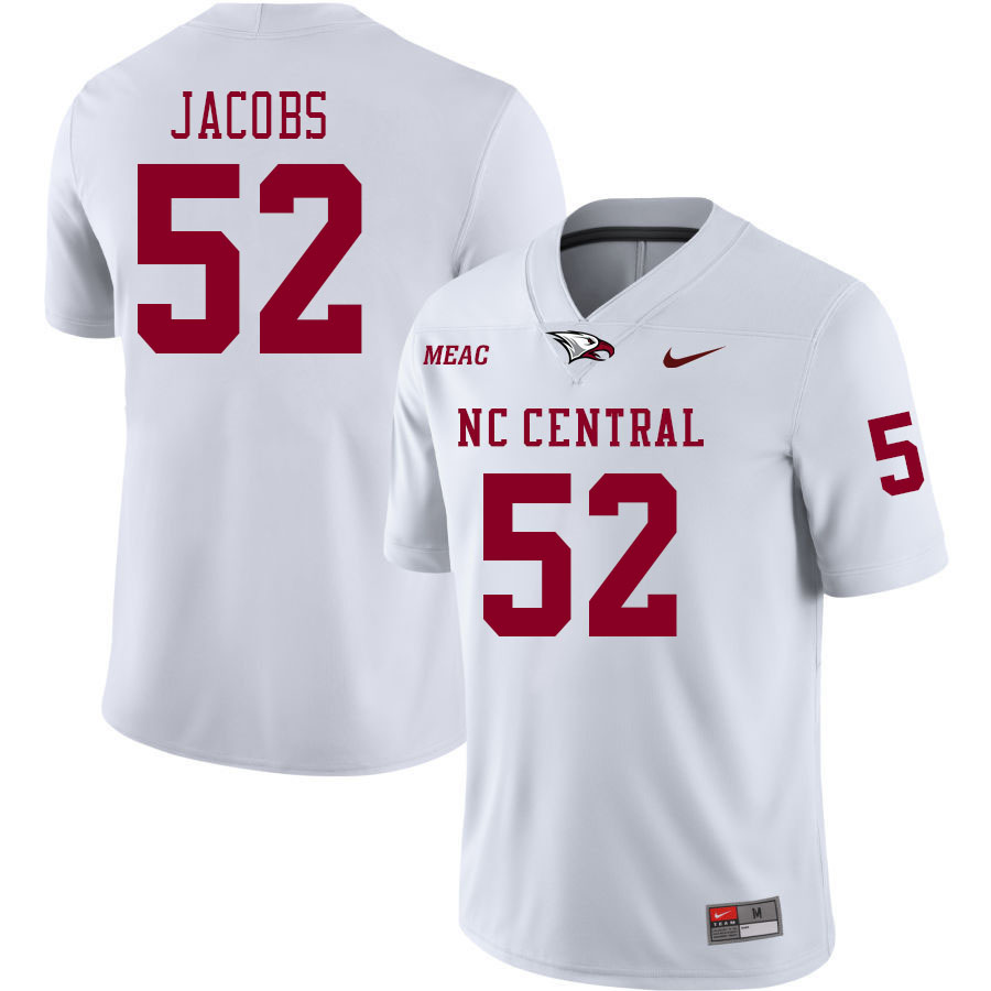 Men-Youth #52 David Jacobs North Carolina Central Eagles 2023 College Football Jerseys Stitched Sale